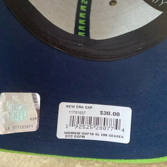 New Era Blue and Green Seahawks Hat - Picture 7 of 11